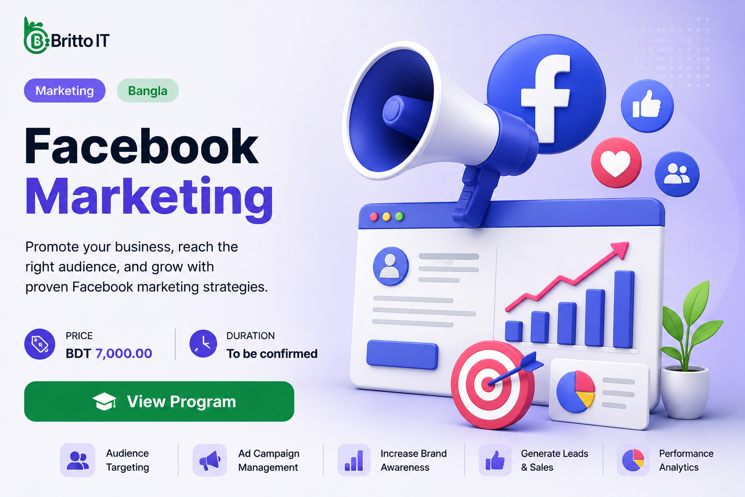 Facebook Marketing course cover
